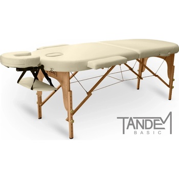 Tandem Skládací masážní stůl Basic-2 Oval krémová 195 x 70 cm 3,1 kg krémová