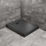 Radaway Doros F Compact Stone правоъгълно душ корито 140x80 см черен акрил (SDRFP1480-05-54S)