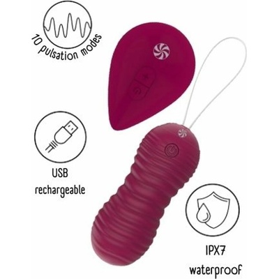 Lola Games Vaginální vibrační kuličky s dálkovým ovládáním Take it Easy Era Wine Red
