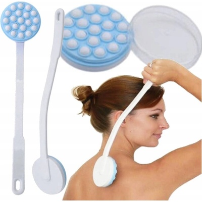 Sundo Aplikátor mýdla nebo krému se zásobníkem a zahnutou rukojetí Bílá modrá