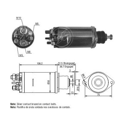 Spínač startéru 10479600 Delco 10457152