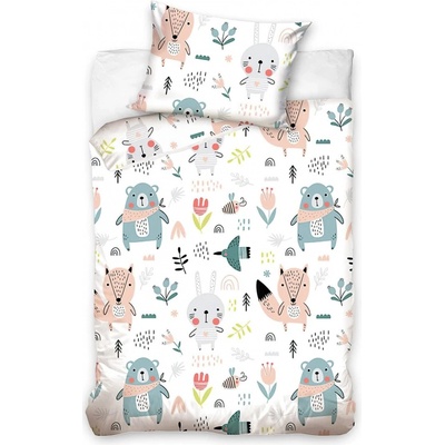 Carbotex Dětské povlečení do postýlky bílé 100 x 135 cm 40 x 60 cm – Zboží Dáma