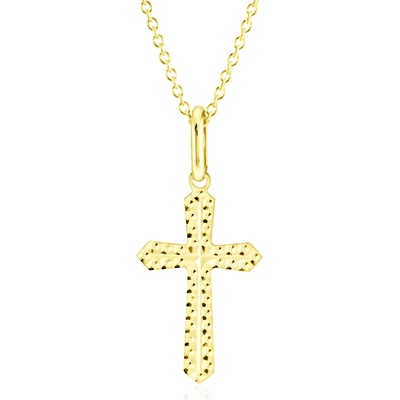 Gemmax Zlatý řetízek s křížkem GUSYN-01018-36261