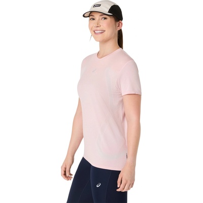 Asics Фланелка с къс ръкав Asics Women's Road Seamless Short Sleeve Performance Running Top - Sun Coral