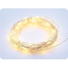 ACA Lighting LED dekoračná reťaz strieborná s časovačom 10m 100LED 3xAA IP44 [X01100115 X01100215] Farba svetla: Studená biela [X01100215]