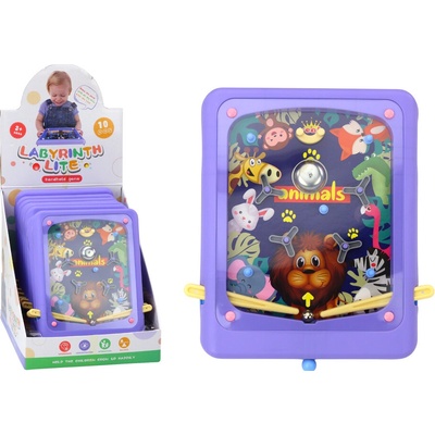 LEAN TOYS Arkádová hra Pinball -zvieratká fialová