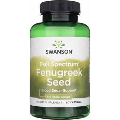 Swanson Pískavice Fenugreek Seed 610 mg 90 kapslí