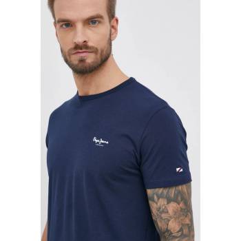 Pepe Jeans Тениска Pepe Jeans Original Basic 3 в тъмносиньо с изчистен дизайн (PM508212.595)