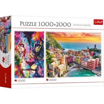 TREFL Lev + Itálie 1000 dílků 2000 dílků
