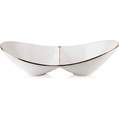 Affek design MX2300 Servírovací keramická miska RITA bílá 28 x 14 x 8 cm