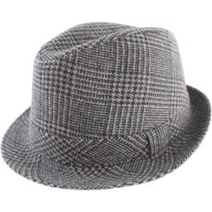  Мъжка зимна шапка Fedora Luigi&Guido Tesi F71, Сиво-бежов пепит