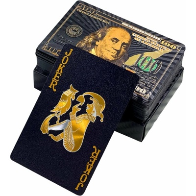 Lean Toys Černé plastové hrací karty, 54 karet – Zbozi.Blesk.cz