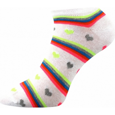 Dámske ponožky Srdiečkové K biela