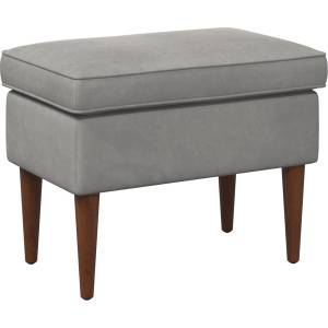 vidaXL Пуф за крака Светлосиво 55 x 35 x 41 см Кадифе (42029995)