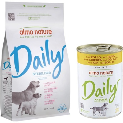 Almo Nature Daily Sterilised všechna plemena vepřové a rýže 1,2 kg