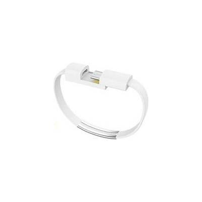 Náramek - nabíjecí kabel s Apple lightning konektorem Barva: Bílá