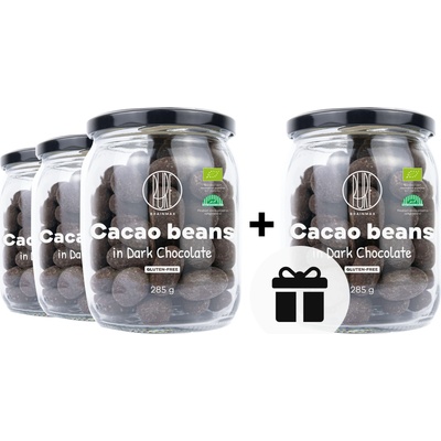 BrainMax Pure 3+1 БЕЗПЛАТНО BrainMax Чисти какаови зърна в ОРГАНИЧЕН черен шоколад, 285 гр