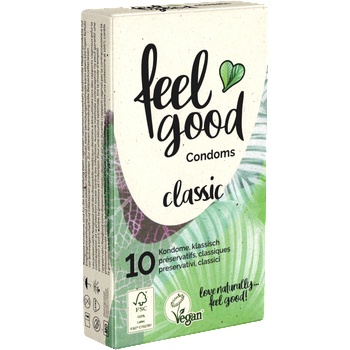 feelgood classic/ classic transparent, vegan condoms 10 pcs