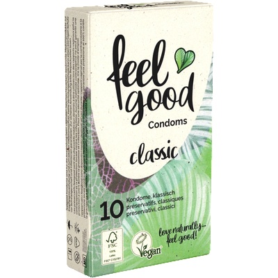 feelgood classic/ classic transparent, vegan condoms 10 pcs