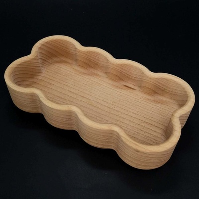 Amadea Dřevěná miska ve tvaru mráčku masivní dřevo 20,5 x 11,2x4,5 cm