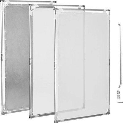 Phototools Difuzní odrazný panel s kovovou konstrukcí - 100x150cm - 3in1