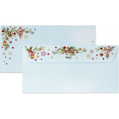 Galeria Papieru Ozdobné obálky - DL, 120 g/m2, vánoční, hvězdičky, 10 ks