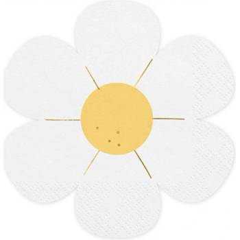 PartyDeco Парти Салфетки "Маргаритка", 16x16.5 см, Разноцветни