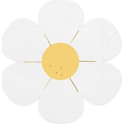 PartyDeco Парти Салфетки "Маргаритка", 16x16.5 см, Разноцветни