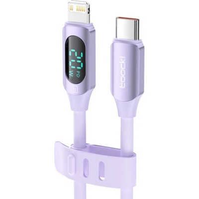 Toocki TQ-X55 nabíjecí a datový USB-C na Lightning 1m fialový