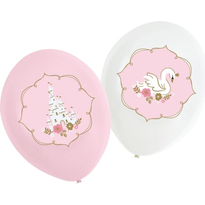 Amscan Латексови балони розов замък / лебед 6 бр