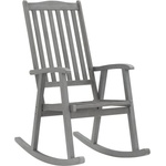 vidaXL Люлеещ се стол, сив, акациево дърво масив (311845)