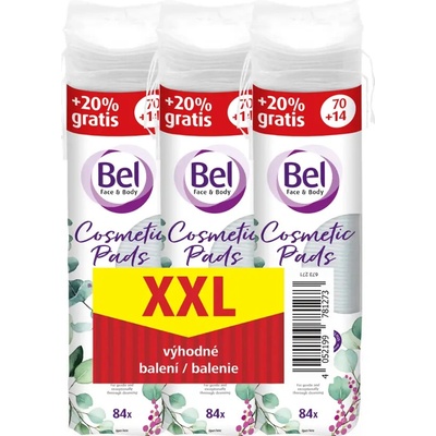 BEL Cosmetic tampony oválné XXL pack 3 x 84 ks – Sleviste.cz