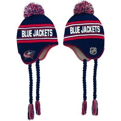 OUTERSTUFF Detská Zimná čiapka Columbus Blue Jackets Jacquard Tassel