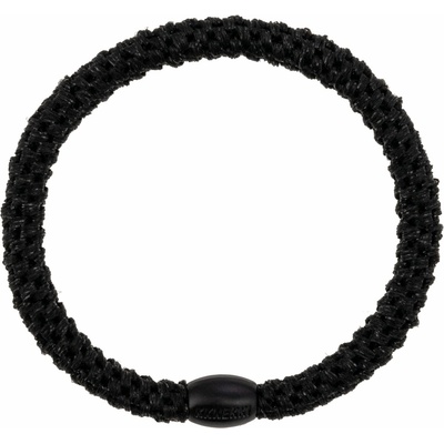KKNEKKI Gumička do vlasů Kknekki Slim Black Glitter, černá barva, textil – Hledejceny.cz