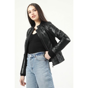 Jacket Club Дамско яке от естествена кожа yb-2156 - Черно #317989 (317989_Черно)
