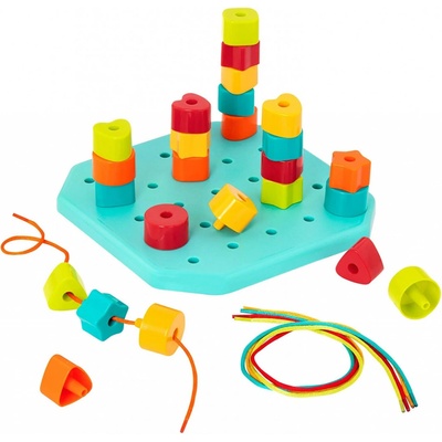 B toys Navlékací a stohovací tvary Count & Match