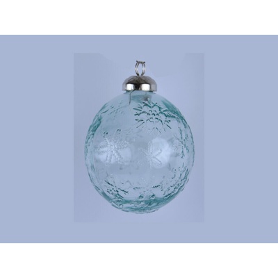 Ego dekor Vánoční skleněná ozdoba čirá sněhová vločka