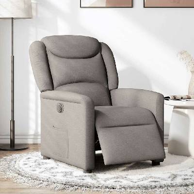 vidaXL 3303179 Elektrické polohovací textil taupe
