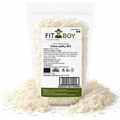 FITBOY Kokosové plátky BIO 500 g