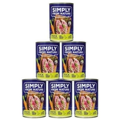 Simply From Nature Adult Kachna s mrkví 6 x 400 g