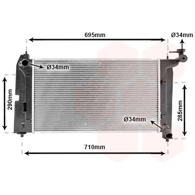 Chladič, chlazení motoru VAN WEZEL 53002289