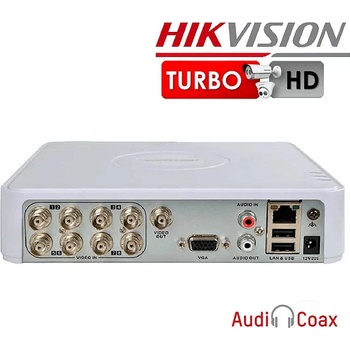 Hikvision 8 Канален XVR HIKVISION - DS-7108HQHI-K1(C)(S) - Pentabrid +Коаксиално Аудио (DS-7108HQHI-K1(C)(S))