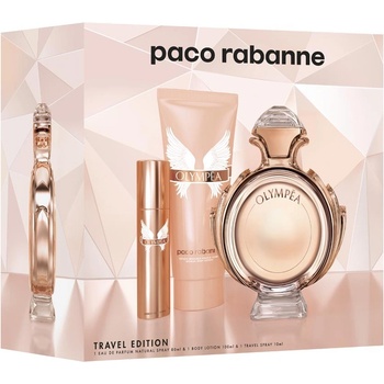 Paco Rabanne Olympéa Подаръчен комплект, Парфюмна вода 80ml + Мляко за тяло 100ml + Парфюмна вода 10ml, Жени