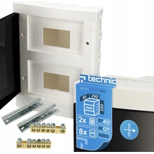 EDO Technic Rozvodná skříň Elektroměrová P/T 16M (2x8) ABS IP40 IK08