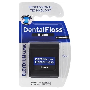 ELGIDIUM Elgydium dental floss black конец за зъби с хлорхексидин (bg002060)
