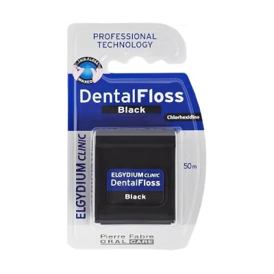 ELGIDIUM Elgydium dental floss black конец за зъби с хлорхексидин (bg002060)