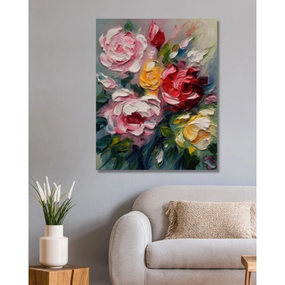 ZUTY Obrazy na stenu - Abstrakt - kvety 3 Rámovanie: vypnuté plátno na rám, Rozmer: 40x50 cm