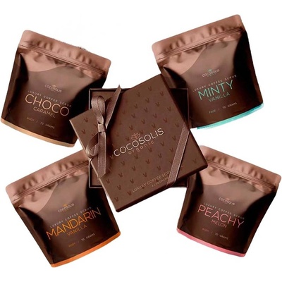 Cocosolis Луксозна кутия с 4 натурални био скраба, 4 x 70 g