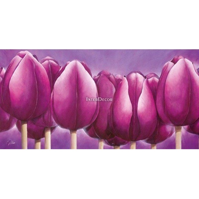 Fialové tulipány 1 deska 100x50