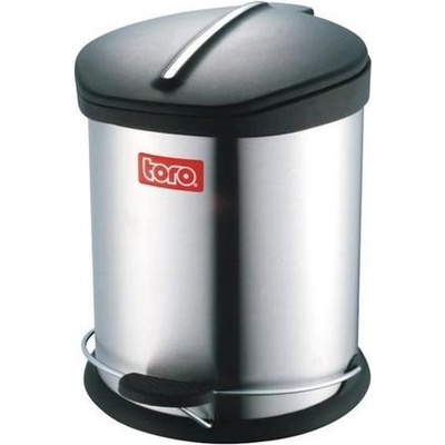 TORO 270275 Nerezový nášľapný odpadkový kôš 12 l